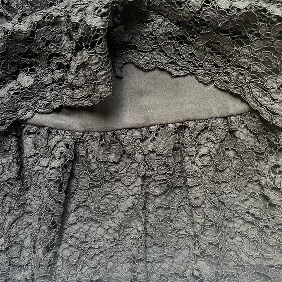 Tory Burch Merino Wool Lace Back Black Pull On Cocktail Sweater Top‎ Pullover - Picture 6 of 7